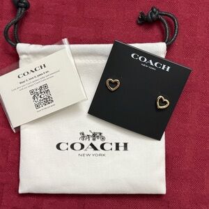 Coach Gold Heart Earrings